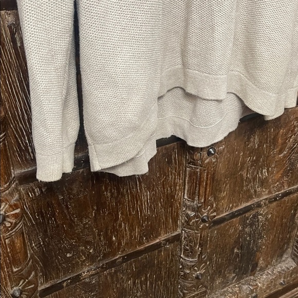 Banana Republic Shawl Collar Pullover Sweater XXL Beige Tan Textured Knit - Picture 3 of 8